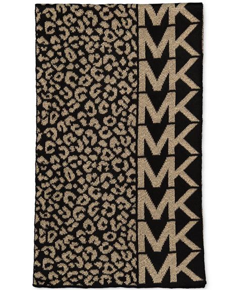michael kors metallic leopard scarf